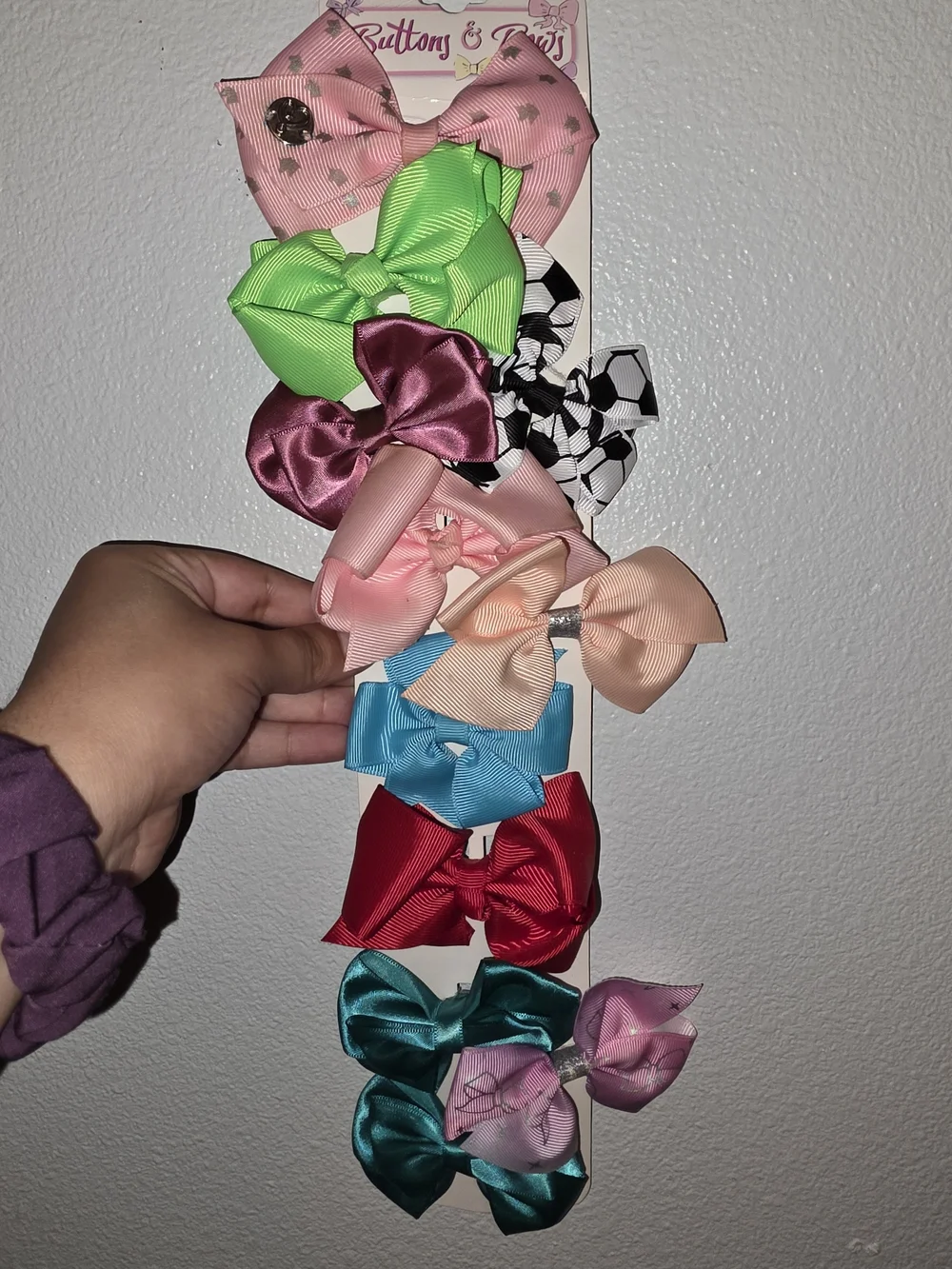 11 Piece Girls Hair Bow Bundle Assorted Colors & Styles
